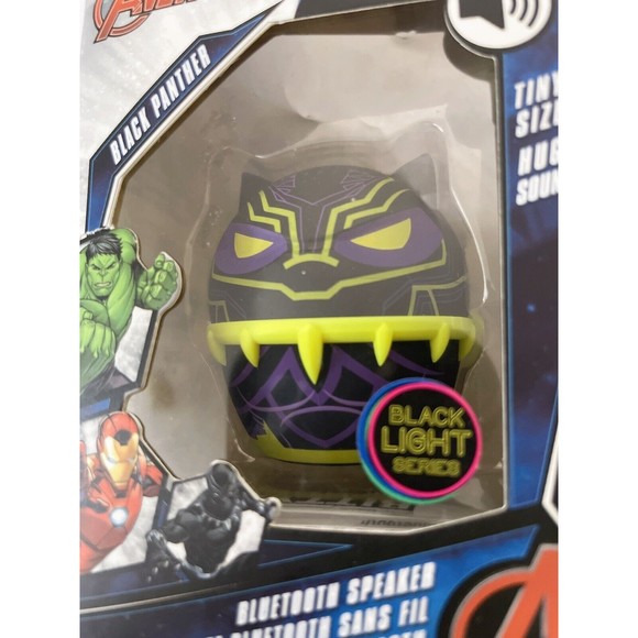 NEW BITTY BOOMERS 9394 MARVEL AVENGERS BLACK PANTHER BLUETOOTH SPEAKER Brand New - Picture 2 of 8